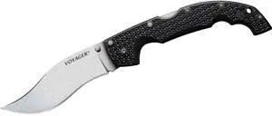 cold Steel Voyager Series Folding Knife with Tri-Ad Lock and Pocket clip Vaquero Plain XL