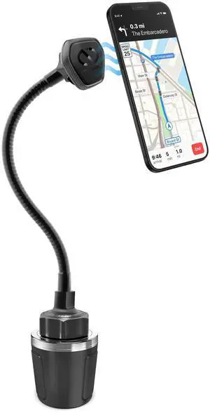 Naztech MagBuddy Elite XL Car Cup Holder Cell Phone Mount [Hands Free - Easily Install] Universal Compatibility for iPhone 15/14/13/Pro Max/Pro, Galaxy S23/S22, Pixel, Devices & More [Black] 15475