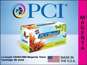 PCI Brand Lexmark C540A1MG-PCI ECO-Friendly Sustainable Remanufactured Lexmark C540A1MG Magenta Toner Cartridge 2K Page Yield
