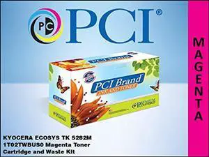 PCI Brand Kyocera TK-5282M-PCI New Compatible Replacement For Kyocera TK-5282M Magenta Toner Cartridge 11000 Page Yield