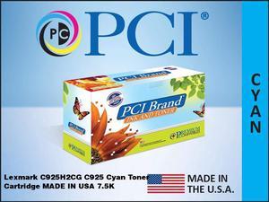 PCI Brand Lexmark C925H2CG-PCI ECO-Friendly Sustainable Remanufactured Lexmark C925H2CG Cyan Toner Cartridge 7500