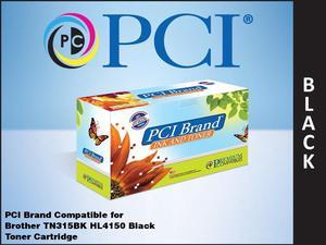 PCI Brand Brother TN315BK-PC New Compatible Replacement For Brother TN315BK Black Toner Cartridge 6000 Page Yield
