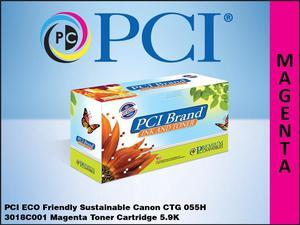 PCI Brand Canon 3018C001N-PCI ECO-Friendly Sustainable Remanufactured Canon Cartridge 055H 3018C001 Magenta Toner Cartridge 5.9K Page Yield