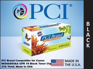 PCI Brand Canon 9634A003AA-PCI New Compatible Replacement For Canon 9634A003AA Black Toner Cartridge 21000 Page Yield