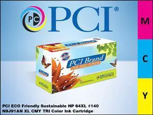 PCI Brand ECO-Friendly Reman HP 64XL N9J91AN #140 XL Color Ink Cartridge for HP ENVY 6255, 7155, 7855, Photo 6255, 7155, 7846, 7855, Tango, Tango X