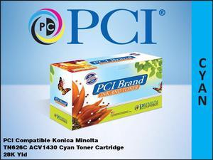 PCI Brand Konica Minolta TN626C-PCI New Compatible Replacement For Konica Minolta TN626C Cyan Toner Cartridge 28000 Page Yield