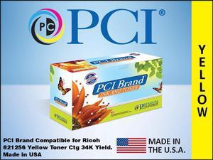 PCI Brand Ricoh 821256-PCI New Compatible Replacement For Ricoh 821256 Yellow Toner Cartridge 34000 Page Yield