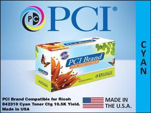 PCI Brand Ricoh 842310-PCI New Compatible Replacement For Ricoh 842310 Cyan Toner Cartridge 10500 Page Yield