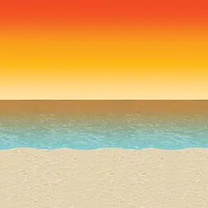 Luau Sunset Backdrop