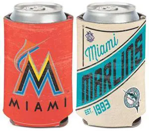 Miami Marlins Can Cooler Vintage Design Special Order