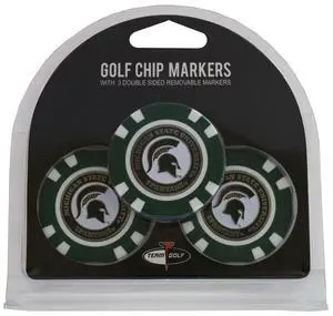 Michigan State Spartans Golf Chip With Marker 3 Pack