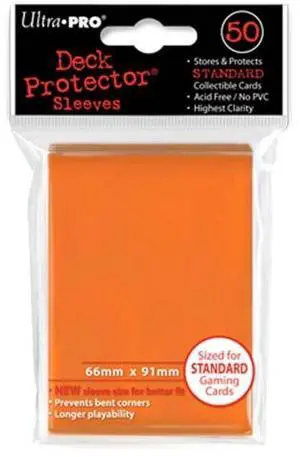 Deck Protectors - Standard Size - Candy Orange - Pack Of 50