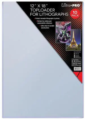 Toploader - 12X 18 Lithograph (10 Per Pack)