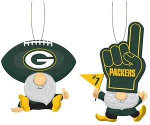 Green Bay Packers Ornament Gnome Fan 2 Pack