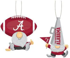 Alabama Crimson Tide Ornament Gnome Fan 2 Pack