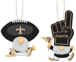 New Orleans Saints Ornament Gnome Fan 2 Pack