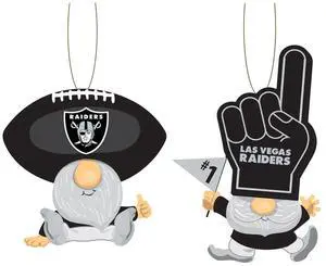 Las Vegas Raiders Ornament Gnome Fan 2 Pack