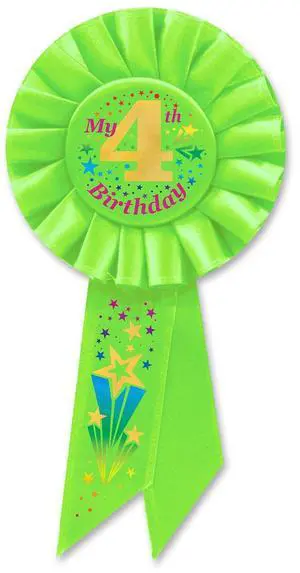 My  4Th  Birthday Rosette