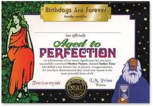 Aged To Perfection Certificate