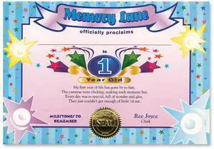 1 Year Old  (Boy) Certificate