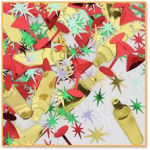 Holiday Cheer Confetti - Sparkling Festive Pack Of 6 For Joyful Celebrations