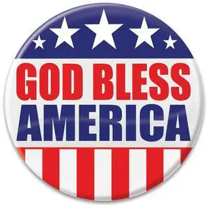 God Bless America Button