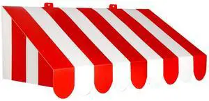 3-D Red & White Awning Wall Decoration