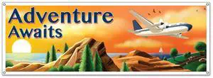 "Global Landmark Sign Banners - Pack Of 12 For Travel-Themed Events"