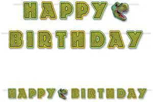 Dinosaur Birthday Streamers - Pack Of 12: Roar And Celebrate!