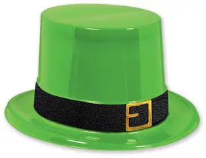 25 Plastic Leprechaun Top Hats - Lightweight And Durable For St. Patrick'S Day