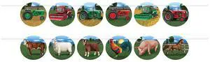 Farm Animal & Tractor Streamers: Fun Decorations For Farm-Themed Parties (12 Pack)