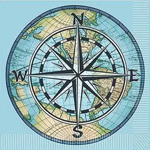 Bon Voyage Luncheon Napkins - Farewell Party Essentials (Pack Of 12)