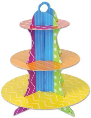 Stylish Dots & Stripes Cupcake Stand - Pack Of 12