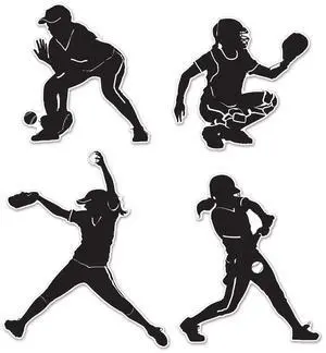 Softball Silhouettes