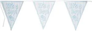 Baby Boy Pennant Banner - 12 Pack: Celebrate With Charming Decor!