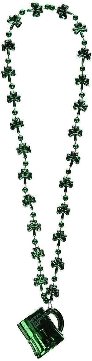 Festive Shamrock Beads & Happy St Pat'S Mug Set (Pack Of 12)