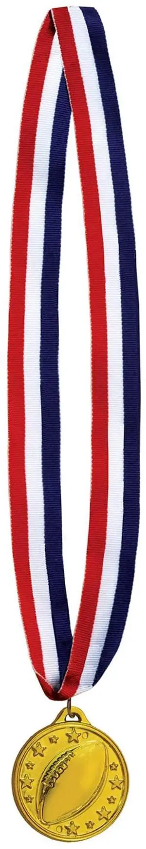 Football Medal W/Ribbon