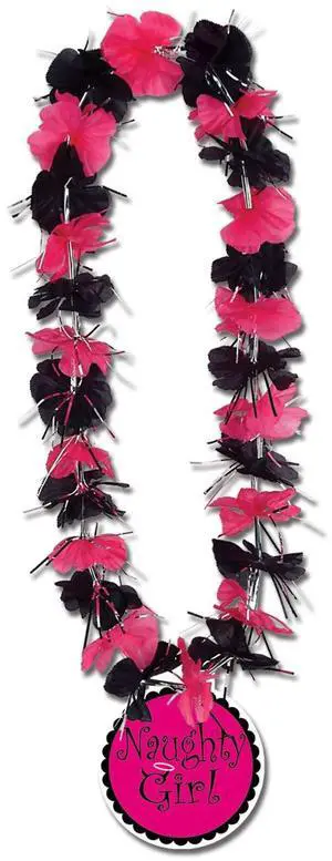 Party Lei W/Naughty Girl Medallion
