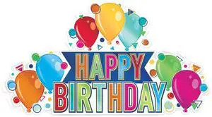 "Vibrant 3-D Foil Birthday Centerpiece - Pack Of 12"