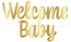 Foil Welcome Baby Streamer