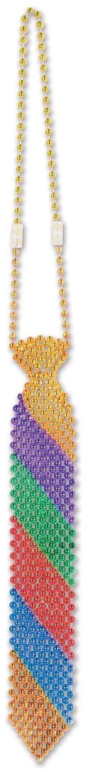 Beaded Rainbow Tie