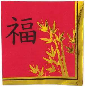 Asian Luncheon Napkins - Pack Of 12, Elegant Design, High-Quality & Absorbent