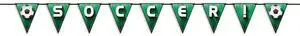 Soccer/Football Pennant Streamers - Pack Of 12 For Festive Sports Parties