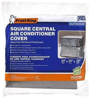 Frost King CC32XH 34x34x30 Square Central Air Conditioner Cover (Heavy Duty Reinforced Polyethylene)