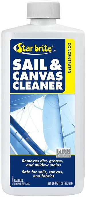 STAR BRITE Concentrated Sail & Canvas Cleaner - Specially Formulated for All Natural & Synthetic Fabrics - Deep Cleans, Protects, Deodorizes - 16 Oz Concentrate Makes 64 OZ of Cleaner (082016)