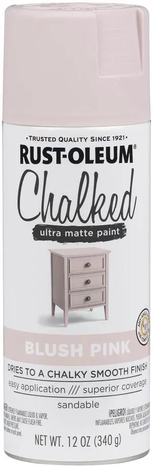 Rust-Oleum 302594 Series Chalked Ultra Matte Spray Paint, 12 Ounce (Pack of 1), Blush Pink