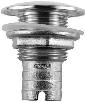 Attwood Stainless Steel Thru-Hull Short Straight Barbed - 1" Inner Diameter