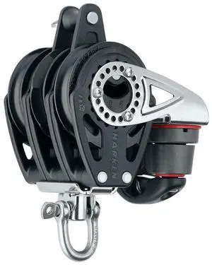 Harken 57mm Triple Carbo Block - Swivel, Becket, Cam Cleat
