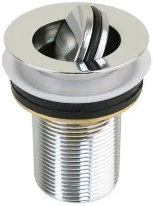 Scandvik Sink Drain w/Flip Stopper - Chrome Plated Brass