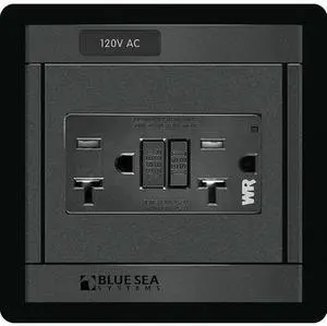 Blue Sea 1499 - 360 Panel - 120V AC GFCI Dual Outlet